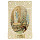 Santino della Madonna di Lourdes decoro merlettato 11x7 cm s1