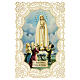 Santino della Madonna di Fatima decoro merlettato 11x7 cm s1