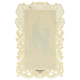 Santino dell'Immacolata Concezione decoro merlettato 11x7 cm