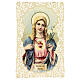 Santinho do Coração Imaculado de Maria ornamentado com renda 11x7 cm s1
