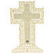 Santino della Croce di San Benedetto decoro merlettato 11x7 cm s2