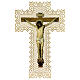 Estampa religiosa del Crucifijo motivo de encaje 11x7 cm s1