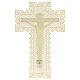 Holy Card of the Crucifix adorned with lace decoration, 11x7 cm s2