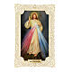 Image pieuse du Christ Miséricordieux avec décoration en dentelle 11x7 cm s1