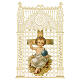 Image pieuse de l'Enfant Jésus décorée de dentelle 11x7 cm s1