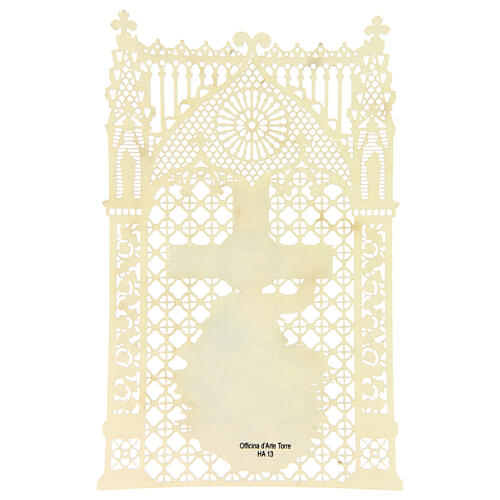 Santino di Gesù Bambino decoro merlettato 11x7 cm 2