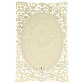 Spitzenbildchen, Heiliger Geist, Heiligenbildchen mit Spitzendekor, 11 x 7 cm