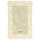Image pieuse de Saint Luc décorée de dentelle 11x7 cm s2