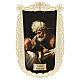Holy card of Saint Matthew with lace decoration, 4x3 in s1