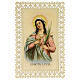 Spitzenbildchen, Heilige Lucia, Heiligenbildchen mit Spitzendekor, 11 x 7 cm s1