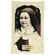 Holy card of Saint Therese of Lisieux with lace decoration, 4x3 in s1