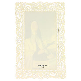 Image pieuse de Sainte Thérèse d'Ávila décorée avec dentelle 11x7 cm