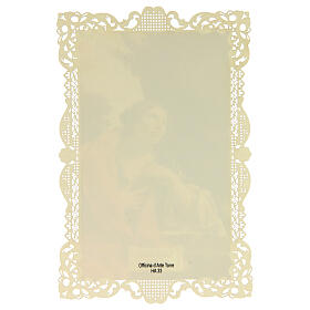 Holy card of Saint Mary Magdalene with lace decoration, 4x3 in