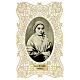 Santino di Santa Bernadette decoro merlettato 11x7 cm s1