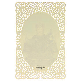 Spitzenbildchen, Heilige Agatha, Heiligenbildchen mit Spitzendekor, 11 x 7 cm