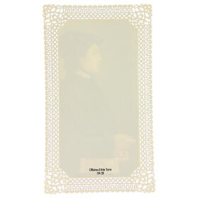 Spitzenbildchen, Heilige Elizabeth Ann Seton, Heiligenbildchen mit Spitzendekor, 11 x 7 cm