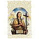 Holy card of Saint Kateri Tekakwitha with lace decoration, 4x3 in s1