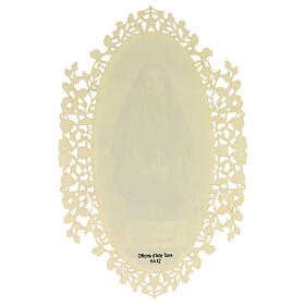 Santino di Santa Francesca Saverio Cabrini decoro merlettato 11x7 cm
