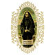 Santinho de Santa Francisca Xavier Cabrini com adornos em renda 11x7 cm s1