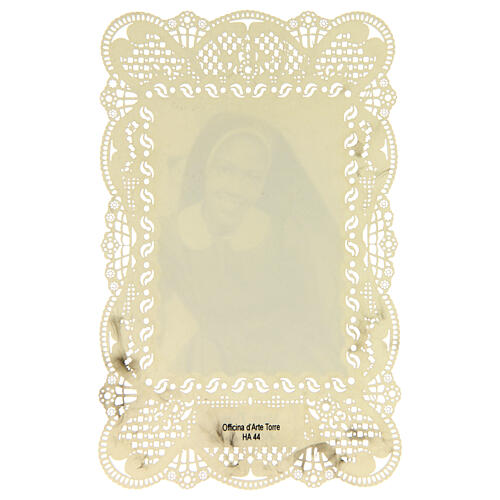 Santino di Suor Thea Bowman decoro merlettato 11x7 cm 2