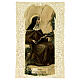 Santinho de Santa Francisca Romana em papel fino com detalhe em renda 11x7 cm s1
