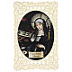 Image pieuse de Sainte Brigitte d'Irlande décorée de dentelle 11x7 cm s1