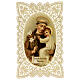 Santino di Sant'Antonio da Padova decoro merlettato 11x7 cm s1