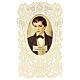 Saint Dominic Savio, lace embellished holy card, 4x3 in s1