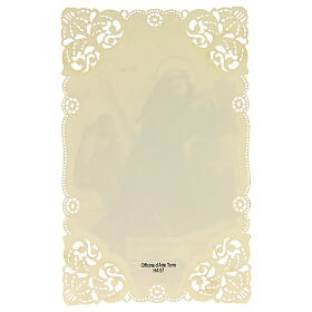 Spitzenbildchen, Heiliger Franz von Assisi, Heiligenbildchen mit Spitzendekor, 11 x 7 cm