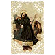 Santino di San Francesco d'Assisi decoro merlettato 11x7 cm s1