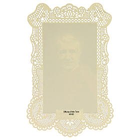 Spitzenbildchen, Heiliger John Henry Newman, Heiligenbildchen mit Spitzendekor, 11 x 7 cm