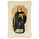 Saint Benedict Holy Card with Lace Decoration, 11x7 cm s1