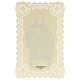 Saint Benedict Holy Card with Lace Decoration, 11x7 cm s2