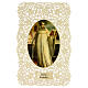 Santino di San Bernardo di Chiaravalle decoro merlettato 11x7 cm s1