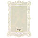 Image pieuse de l'archange Saint Michel décoration en dentelle 11x7 cm s2