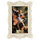 Santino di San Michele Arcangelo decoro merlettato 11x7 cm s1
