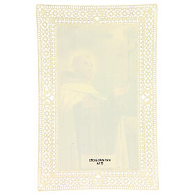 Imagen religiosa de San Juan de la Cruz con encaje decorativo 11x7 cm