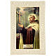 Santino di San Giovanni della Croce decoro merlettato 11x7 cm s1