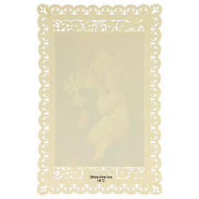 Spitzenbildchen, Heiliger Josef, Heiligenbildchen mit Spitzendekor, 11 x 7 cm