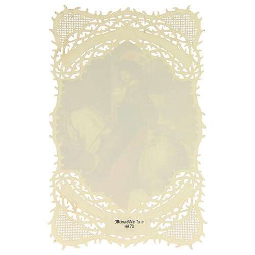 Santino di San Martino decoro merlettato 11x7 cm 2
