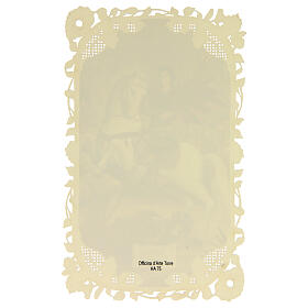 Spitzenbildchen, Heiliger Georg, Heiligenbildchen mit Spitzendekor, 11 x 7 cm