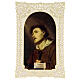 Lace-decorated holy card of Saint Lawrence, 4x3 in s1