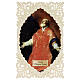 Santino di San Filippo Neri decoro merlettato 11x7 cm s1