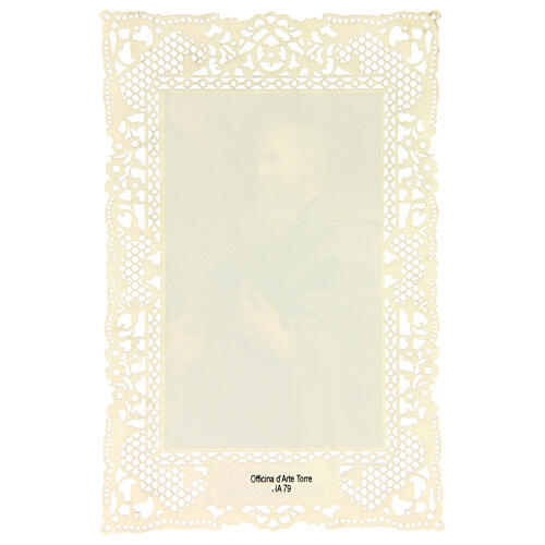 Santino di San Filippo Apostolo decoro merlettato 11x7 cm 2