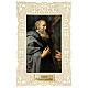 Holy card of St. Philip the Apostle with lace decoration, 11x7 cm s1