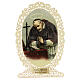 Holy Card of St. Alphonsus Liguori with Lace Decoration, 11x7 cm s1