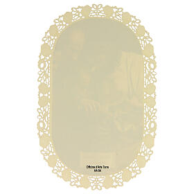 Spitzenbildchen, Heiliger Thomas Apostel, Heiligenbildchen mit Spitzendekor, 11 x 7 cm