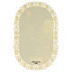 Image pieuse de Saint Thomas Apôtre décorée en dentelle 11x7 cm s2
