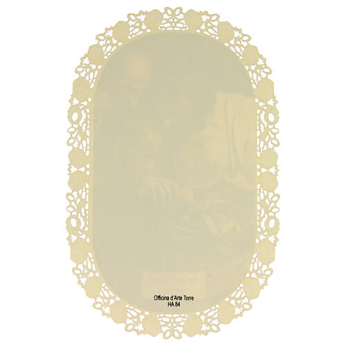 Santino di San Tommaso Apostolo decoro merlettato 11x7 cm 2