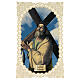 Holy card of Saint Andrew with lace frame, 4x3 in s1